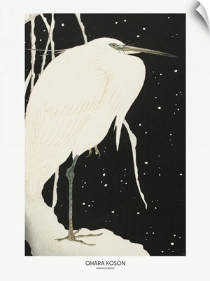 Heron In The Snow