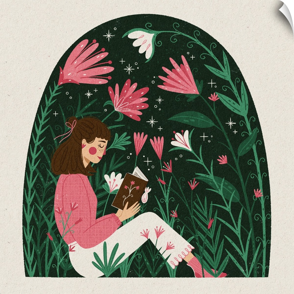 Reading In A Dome Of Plants