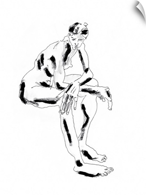 Seated Nude With Crossed Arms White