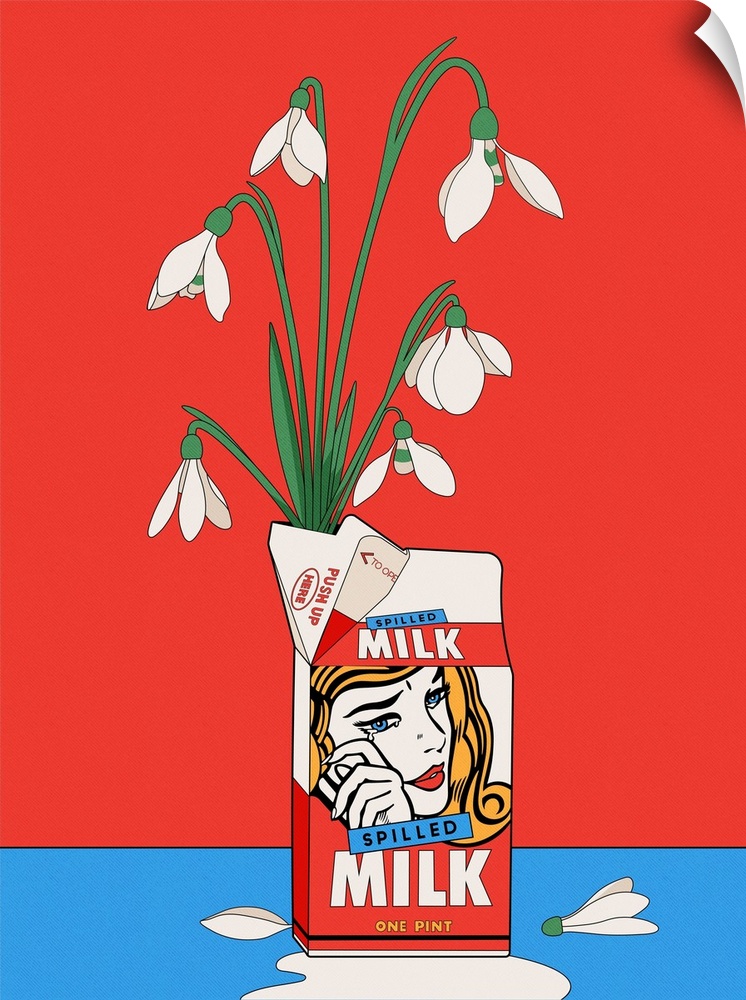 Snowdrops In Spilled Milk Carton