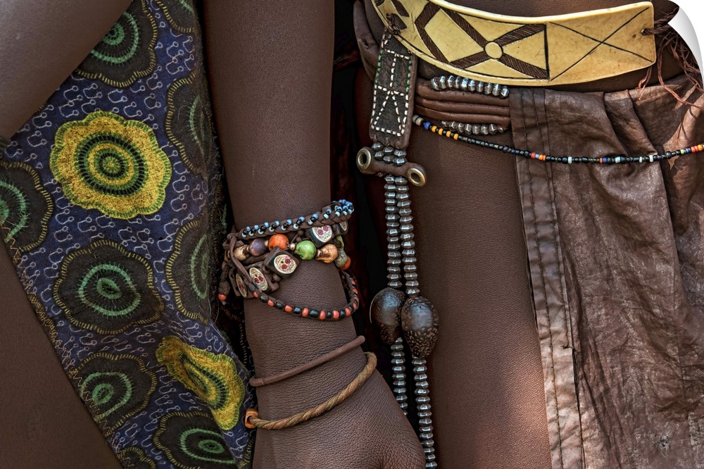 Photograph of the jewelry worn by tribes people.