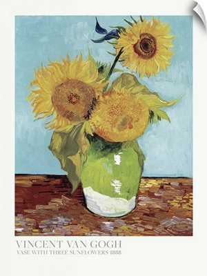 Vase With Three Sunflowers