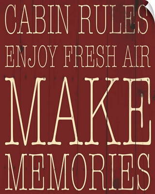 Cabin Rules Red
