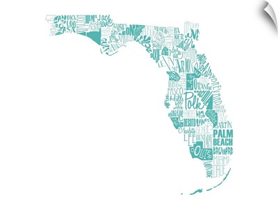 Florida Typography map