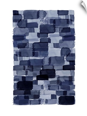 Navy Blue Watercolor Block