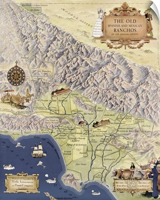 Spanish Ranchos map