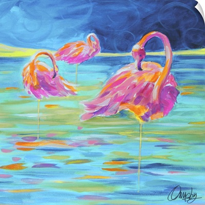 Tres Flamingos