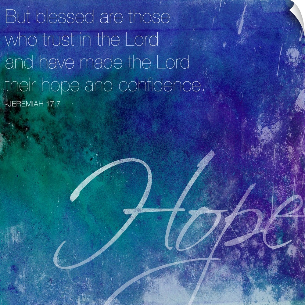 Watercolor scripture typography art.