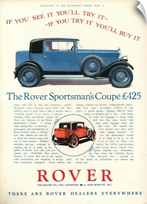 1920's UK Rover Magazine Advert