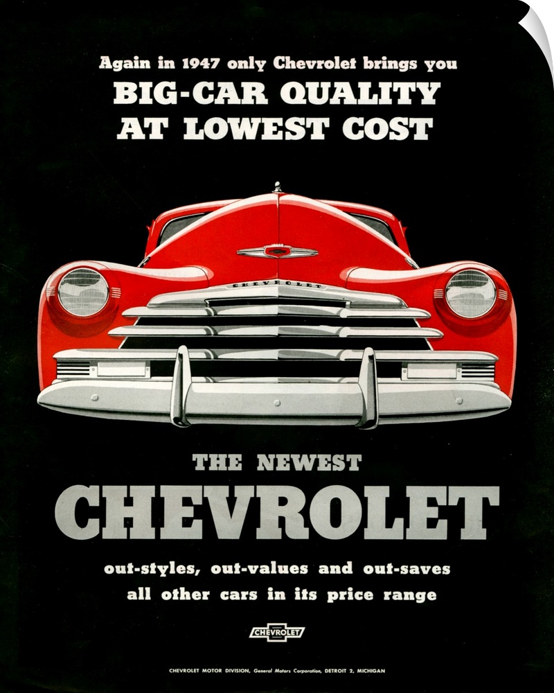 1940s USA Chevrolet Magazine Advert (detail)