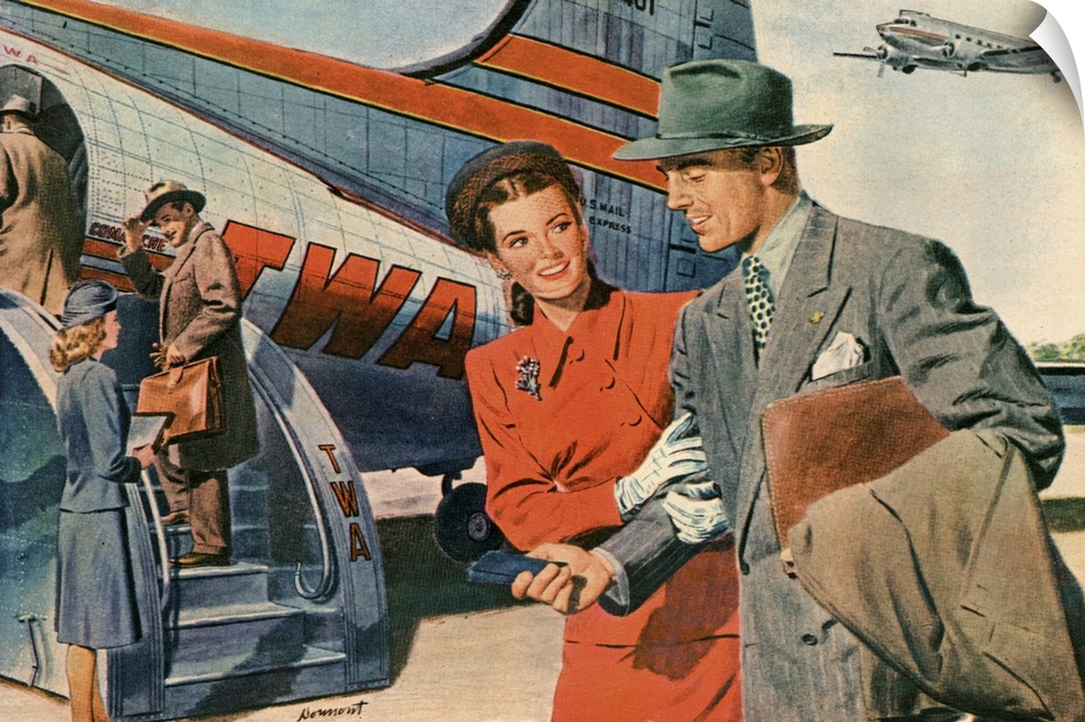 1940s USA TWA Magazine Advert (detail)