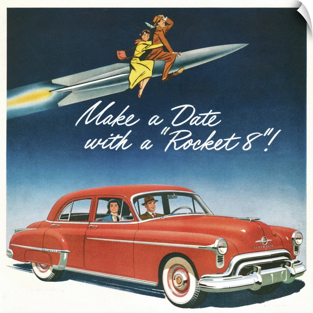 1950's USA Oldsmobile Magazine Advert (detail)