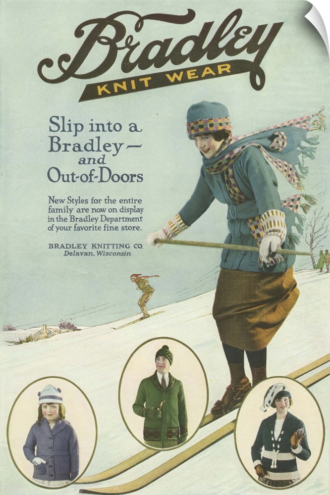 .1920s.USA.bradley mens womens children..s skiing skis ski wear men..s...