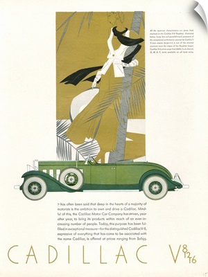 Cadillac V-8 Roadster Automobile Advertisement