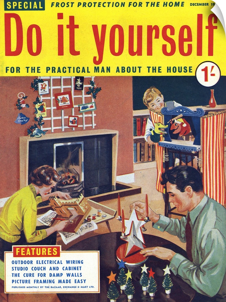 Do It Yourself .1957.1950s.UK.DIY do it yourself home improvement magazines improvements making decorations crafts decorat...