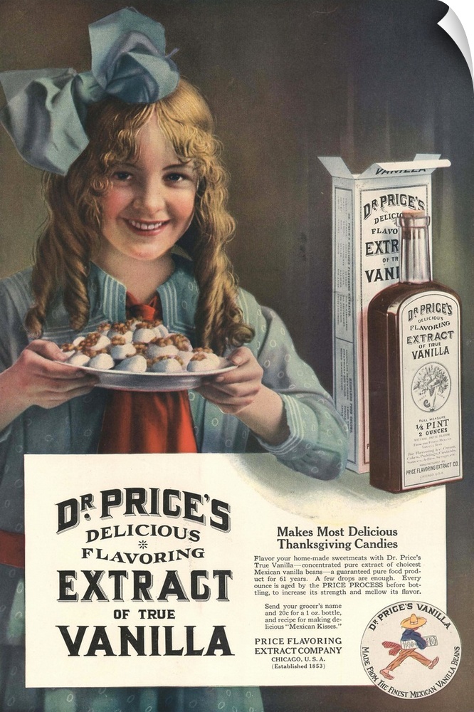 Dr Price..s extract of Vanilla.1914.1910s.USA...