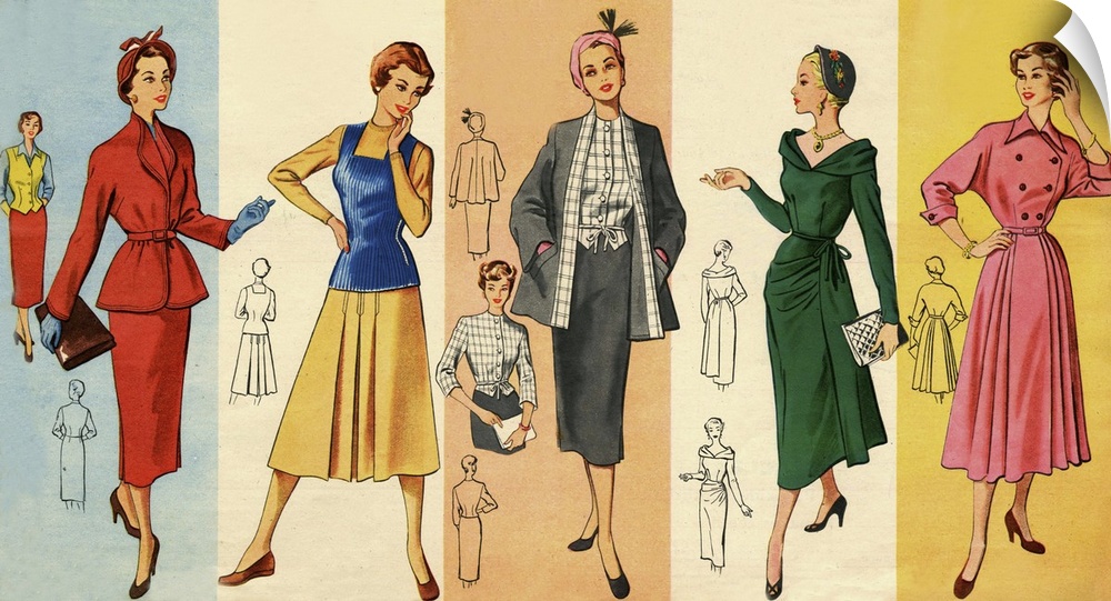 1950s UK Dress Patterns Magazine Plate