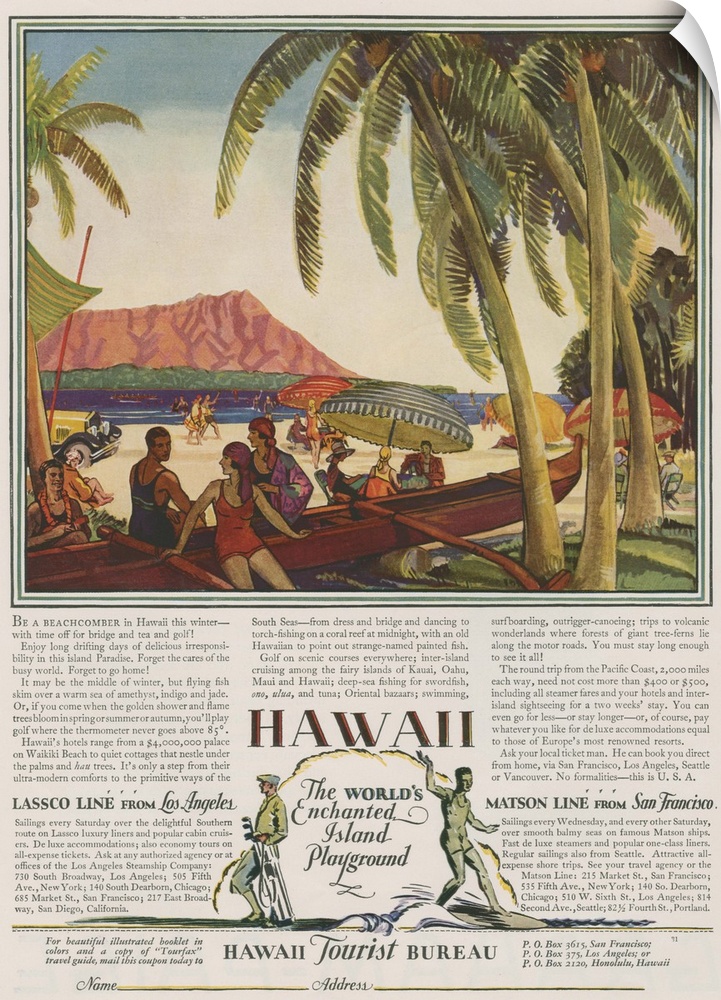 Hawaii.1928.1920s.USA.cc holidays tourism...