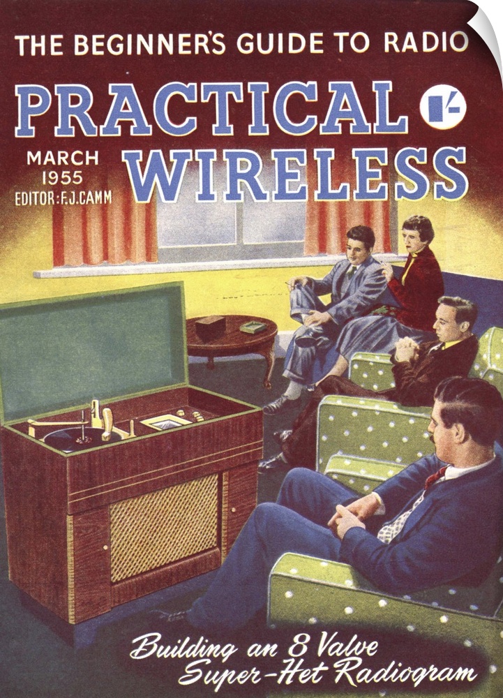 Practical Wireless.1950s.UK.radios listening to music diy hi-fi magazines do it yourself...