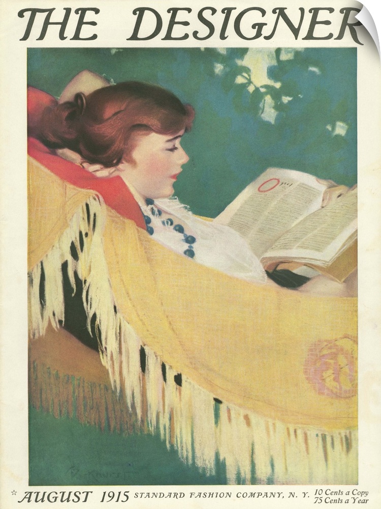 The Designer.1915.1910s.UK.reading hammocks...
