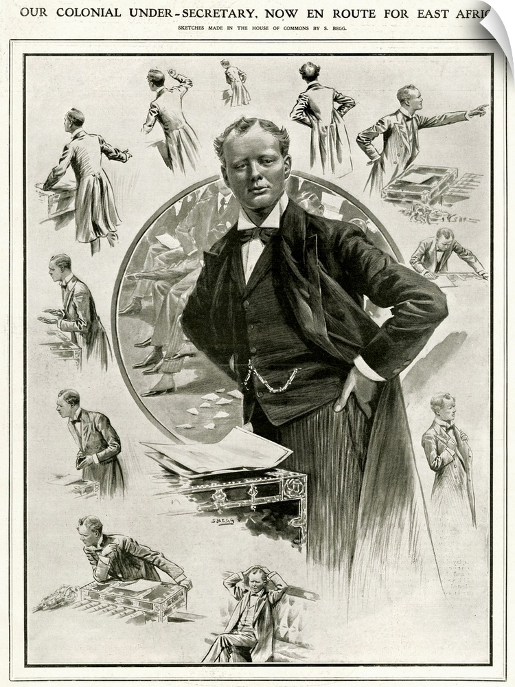 1900s UK Winston Churchill Magazine Plate