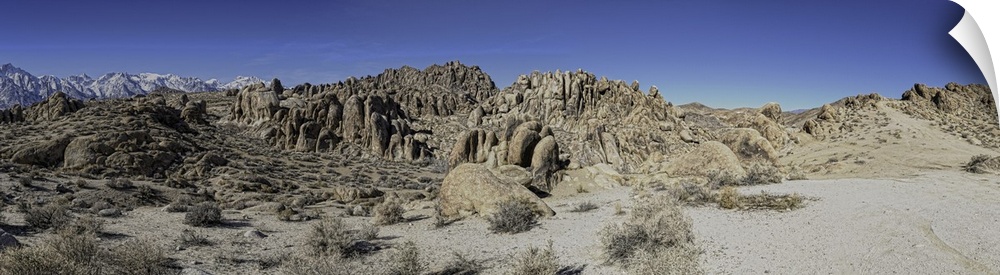 This is a very large and clear panoramic of the Alabama Hills. Alabama Hills are in California, USA along the 395 highway ...