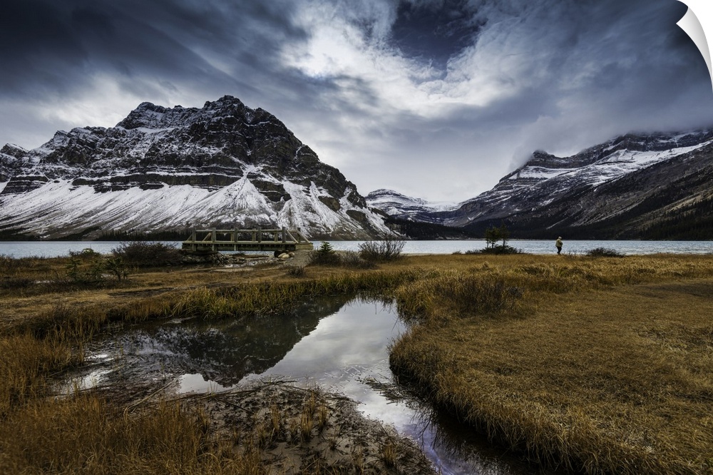 Bow Lake is a small lake in western Alberta, Canada. It is located on the Bow River, in the Canadian Rockies, at an altitu...