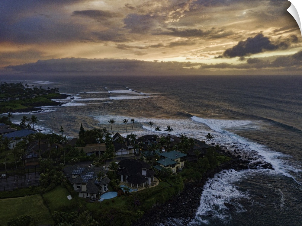 Honokeana Cove during storm, Maui, Hawaii