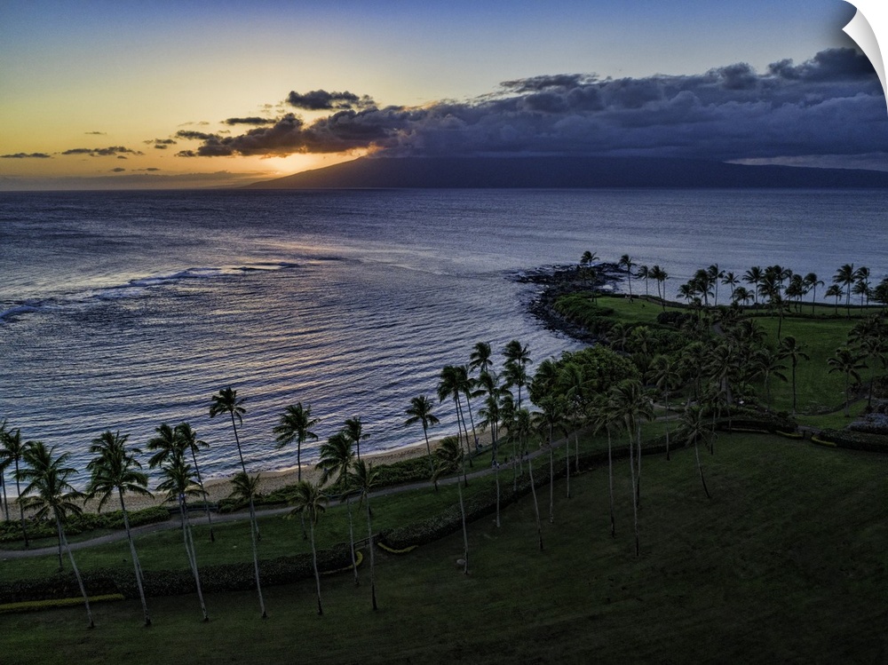 Kapalua Bay at sunset. Kapalua Bay is in Maui, Hawaii, USA.