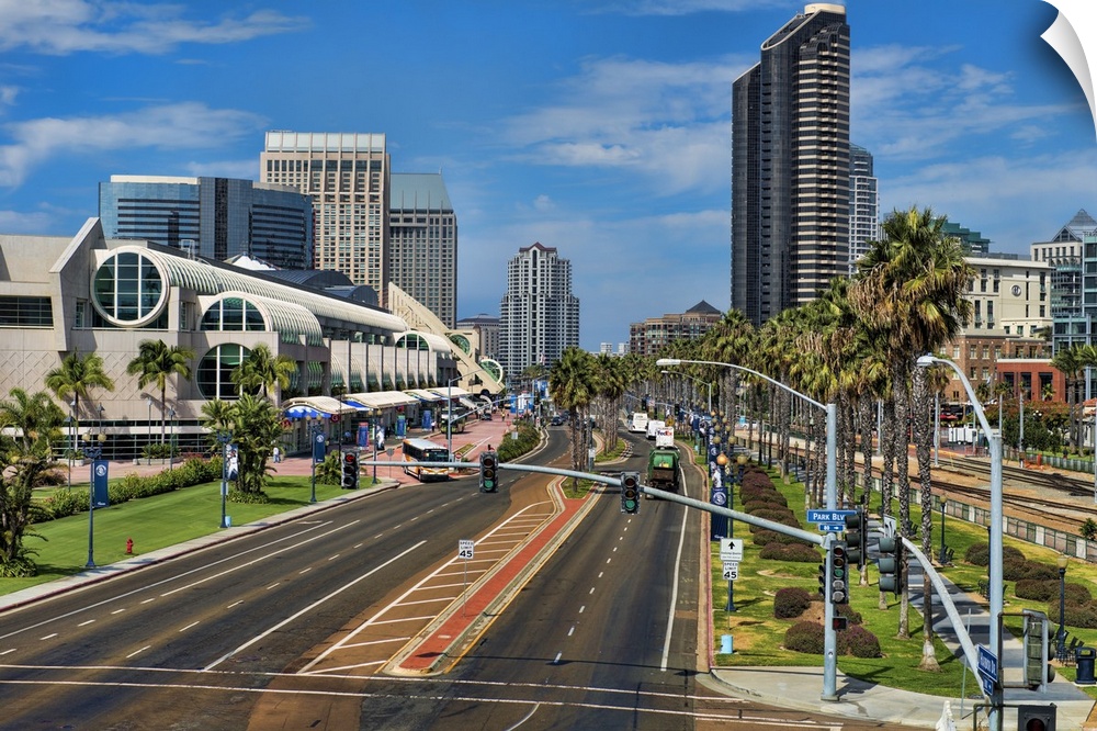 San Diego Convention center and downtown area
