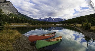 Two Canoes on Cascade Pond