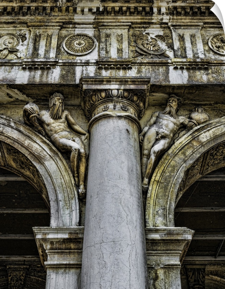 Sculptures and architecture in Venice, Italy