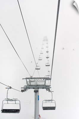 A Chairlift At A Ski Resort, Whistler, British Columbia, Canada