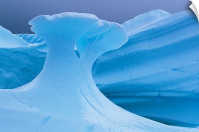 A sculpted blue iceberg off of Cuverville Island.