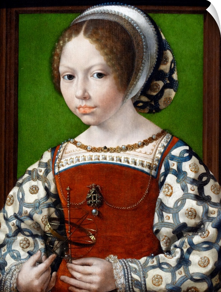 Painting titled 'A Young Princess' by Jan Gossaert, a French painter and member of the Guild of Saint Luke. Dated 16th Cen...