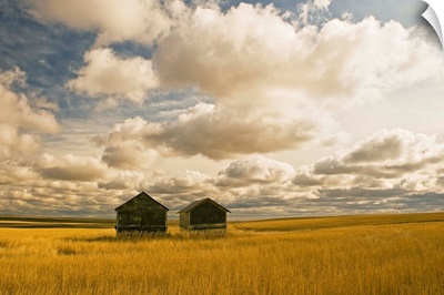Abandoned Grain Bins, Saskatchewan, Canada