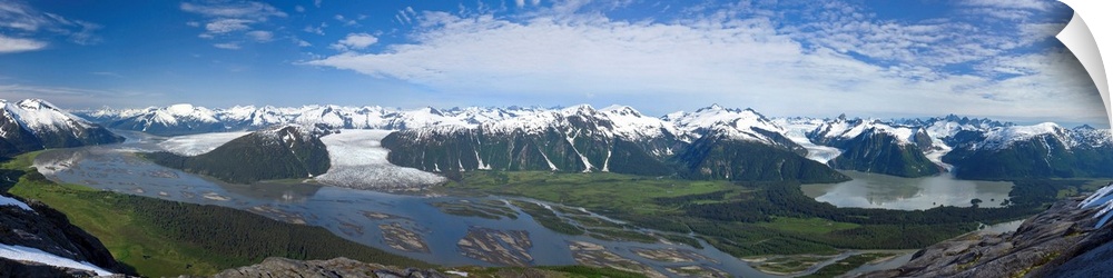 Taku River, Taku, Hole in the Wall and Twin Glaciers (left to right), Inside Passage, Juneau, Alaska, perfectly illustrate...