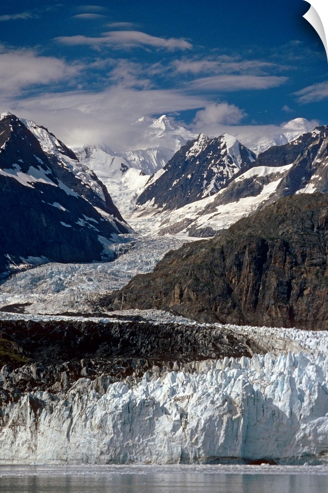 Photograph of Southeast Glacier Bay National Park, Margerie Glacier Tarr Inlet.  Photograph of snow covered mountains and ...