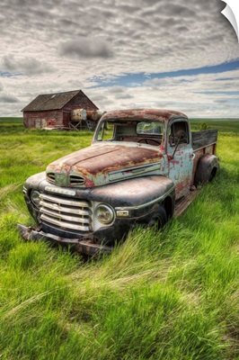 An abandoned truck in a rural area, Saskatchewan, Canada