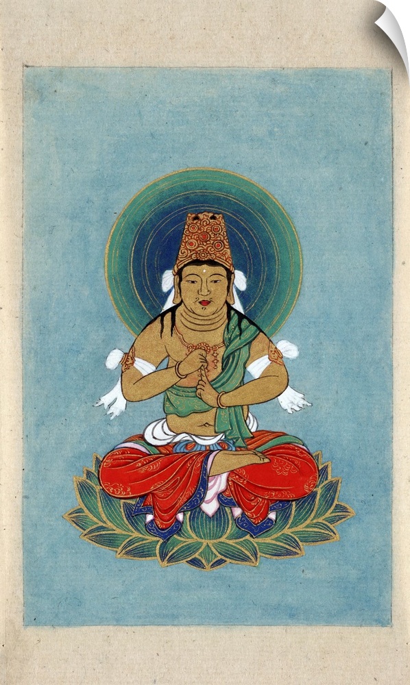 Artwork of Buddhist figure.