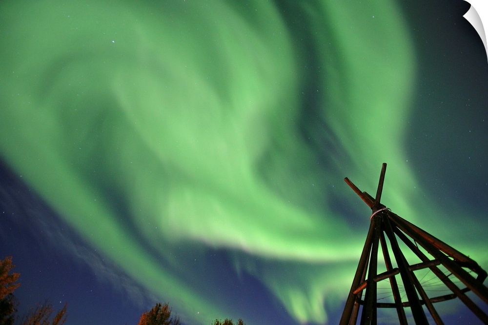 Aurora Borealis Over Fort Simpson, Northwest Territories, Canada