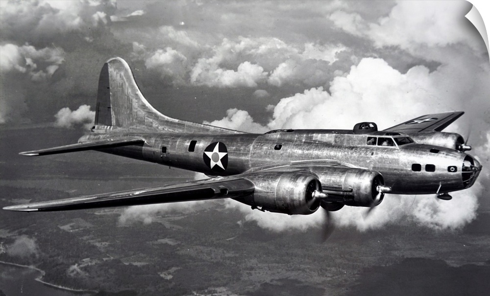 Photograph of a Boeing B17 Flying Fortress used by the United States Air Force during the Second World War. Dated 20th Cen...