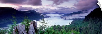Canada, British Columbia, Vancouver Island, Nitinat Lake, Dusk
