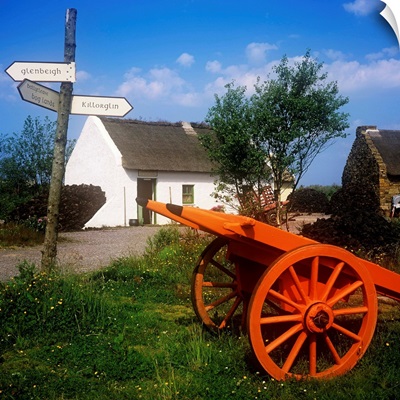 Cart On The Roadside Of A Village, The Bog Village, Glenbeigh, Republic Of Ireland
