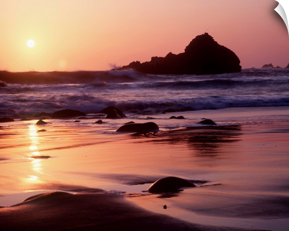 Coastline At Sunset, California, USA