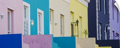 Colorful Painted Houses In The Bo Kapp Area Of Cape Town, South Africa