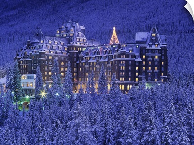 D.Wiggett, Banff Springs Hotel In Winter At Twilight, Banff National Park, Canada