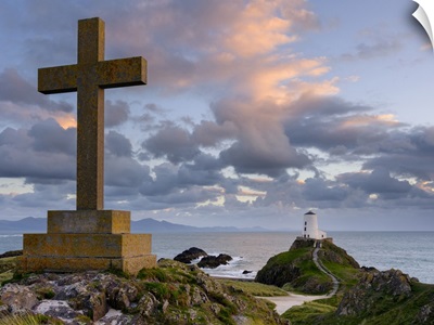 Dusk At Twr Mwr Lighthouse On Llandwyn Island In Anglesey
