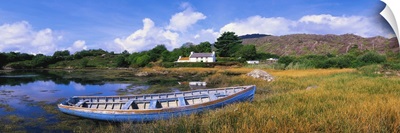 Ellen's Rock, Glengarriff, Co Cork, Ireland, Rowboat On The Shore