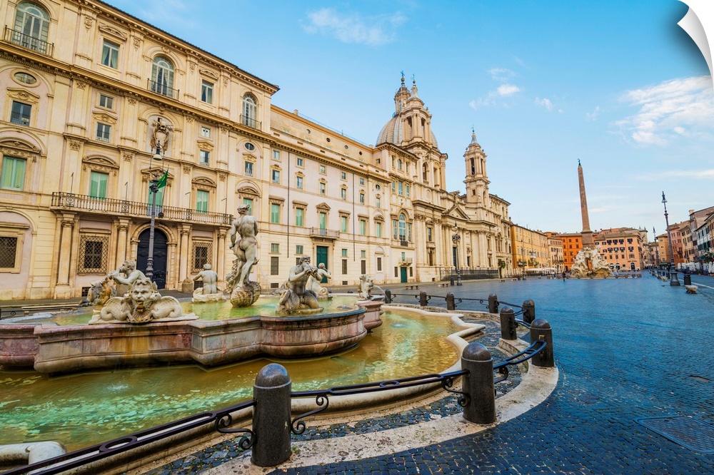 Fountain in Piazza Navona, Rome, Italy